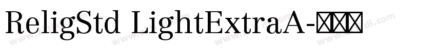 ReligStd LightExtraA字体转换